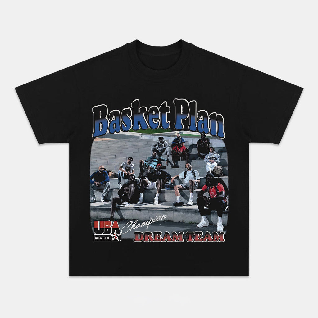 Dream Team Family Portrait Graphic T-Shirt Gifts For Basketball Lovers - Gypsysystersgift