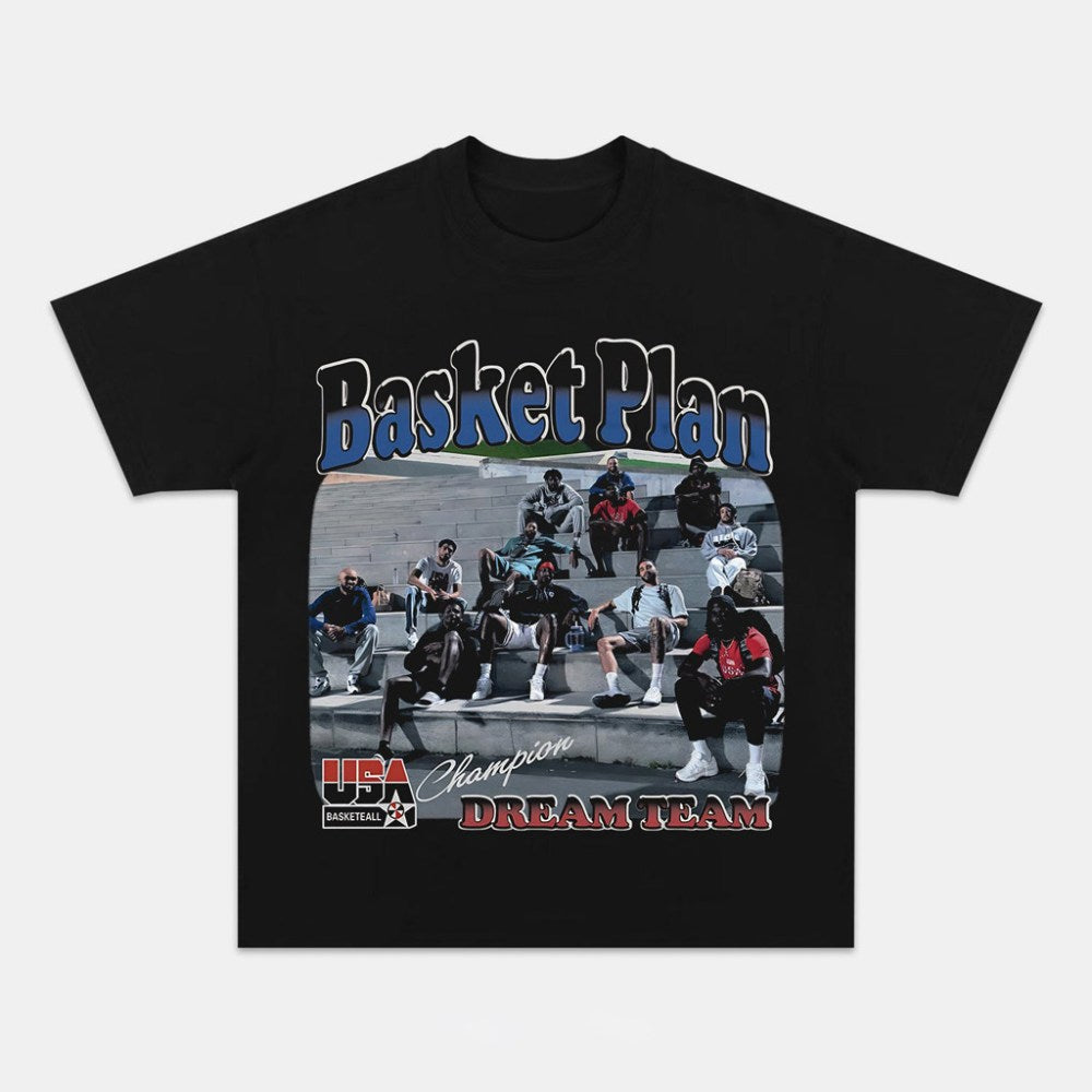 Dream Team Family Portrait Graphic T-Shirt Gifts For Basketball Lovers - Gypsysystersgift