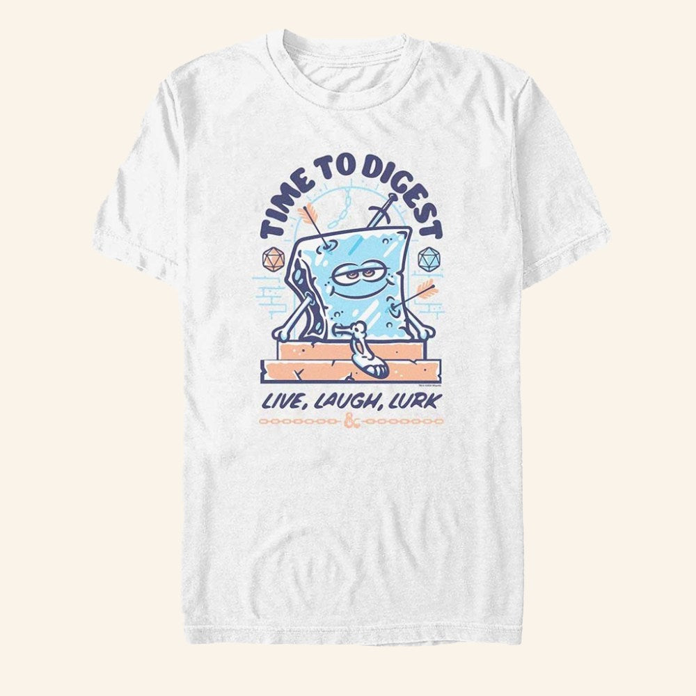 Dungeons And Dragons Merch Time To Digest Live Laugh Lurk Gelatinous Cube T-Shirt Gifts For Him - GypsysystersGift
