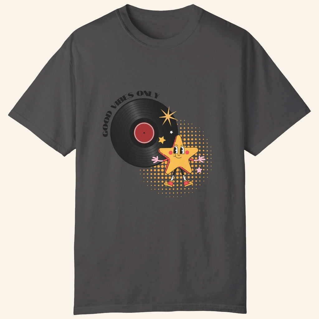 DWTS Merch Dancing Star With Vinyl Record T-Shirt Good Vibes Only Shirt Gifts For Him - GypsysystersGift