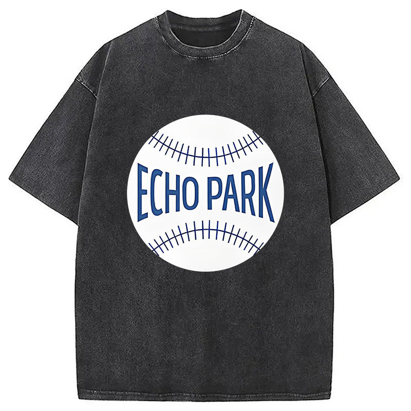 Echo Park Washed T-Shirt Trendy Everyday Casual Outfit Gifts For Her - Gypsysystersgift