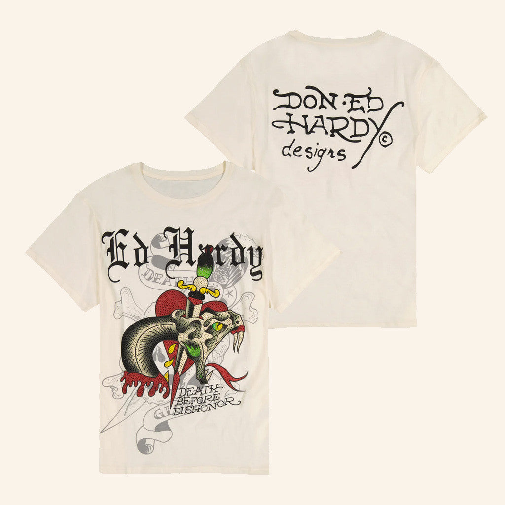 Ed Hardy Merch Dagger Snake T-Shirt Xmas Gifts For Him - Gypsysystersgift