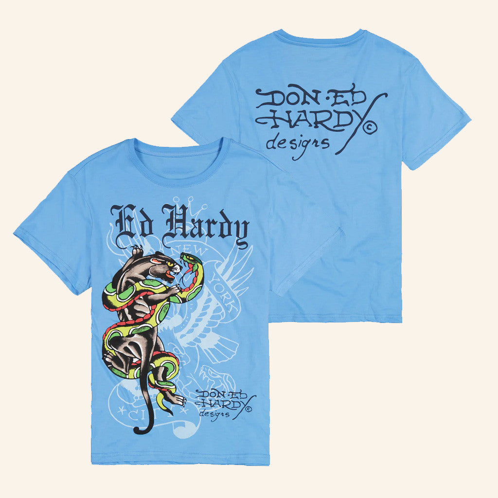Ed Hardy Merch Panther Snake Multi Tattoo T-Shirt Christmas Gifts For Him - Gypsysystersgift