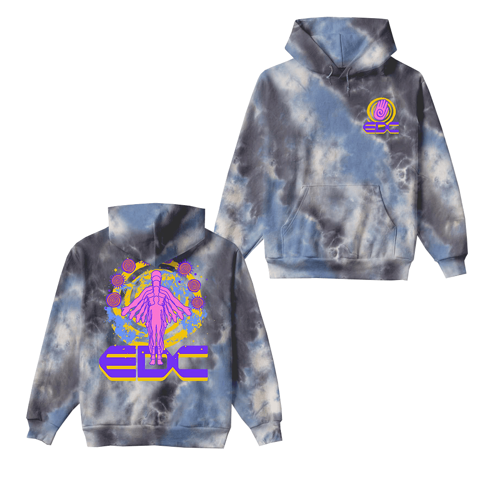 EDC Merchandise EDC Ascendance Tie Dye Hoodie Gifts For Music Fans Retro Gift for Him - Gypsysystersgift