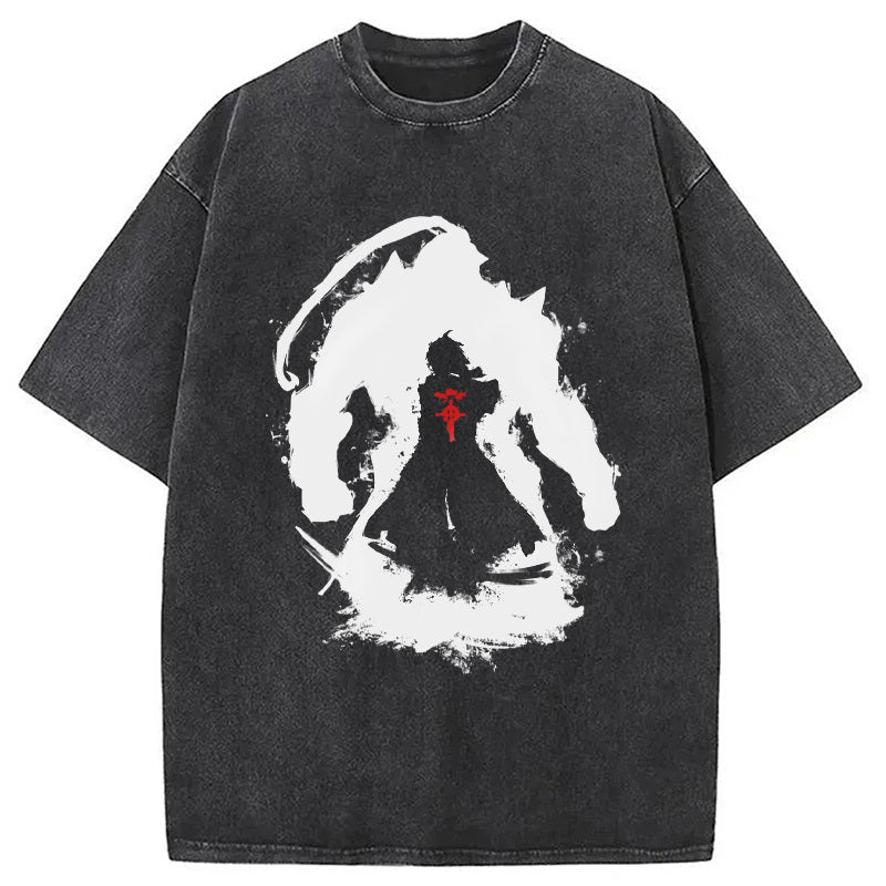 Elric Brothers - FMA Washed T-Shirt Unique Aesthetic Fashion Tee Gifts For Him - Gypsysystersgift