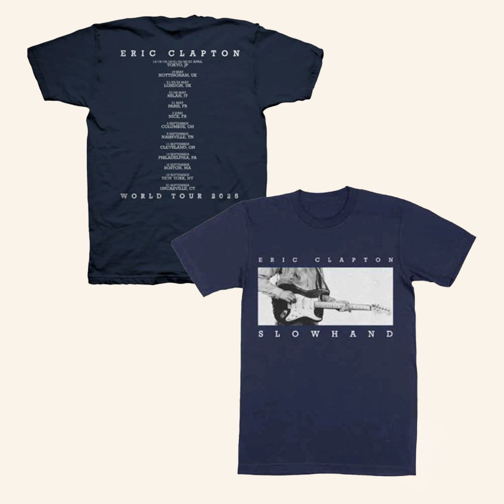 Eric Clapton Merch Slowhand 2025 Tour T-Shirt Music Gift Ideas For Guys - GypsysystersGift