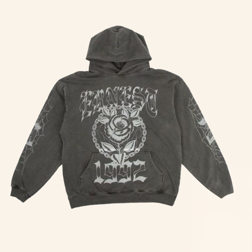 Ernest Merch Rose Hoodie Christmas Present Ideas For Boyfriend - Gypsysystersgift