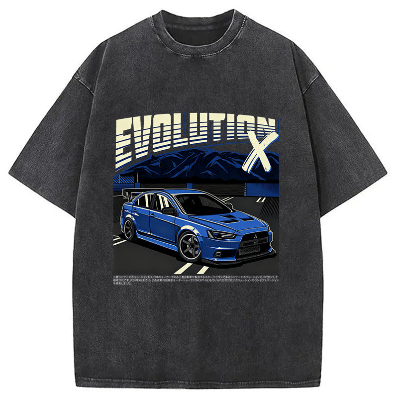 Evolution X Washed T-Shirt Soft Cotton Daily Wear Tee Gifts For Her - Gypsysystersgift