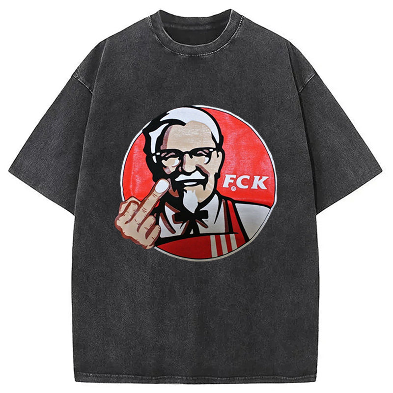 FCK Funny Meme Washed T-Shirt Retro Humor Outfit Idea Gifts For BFF - Gypsysystersgift