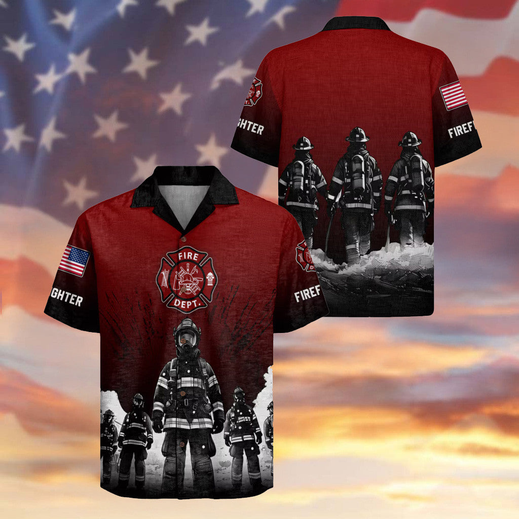 Firefighter Hawaiian Shirt Fire Dept Apparel Presents For Firefighters Ideas For Him - Famerry