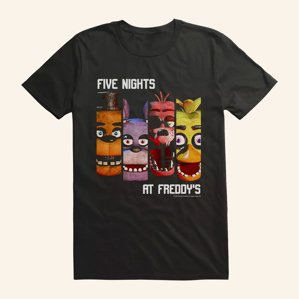 Five Nights At Freddy's Merch Five Nights At Freddy's Character Panels T-Shirt Brother Gifts - Gypsysystersgift