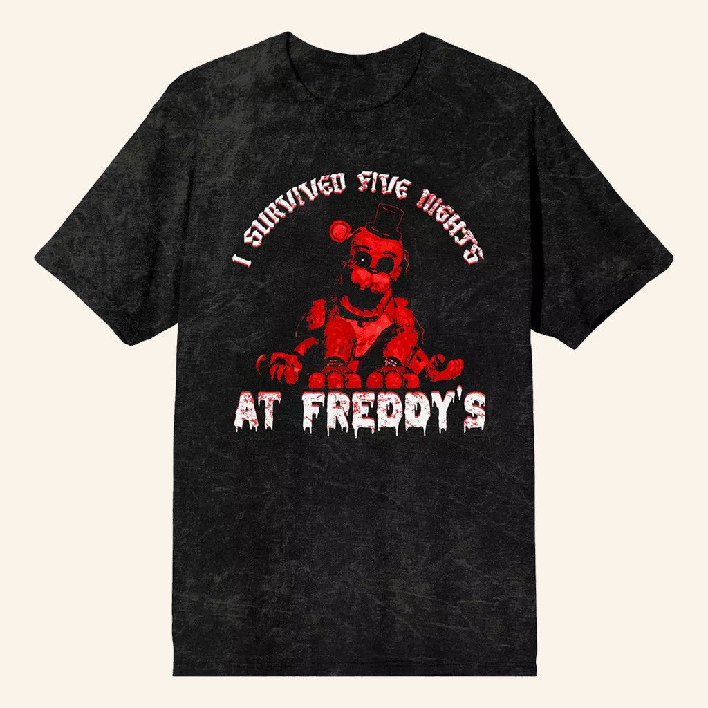 Five Nights At Freddy's Merch Five Nights At Freddy's I Survived Wash T-Shirt Gifts For Friends - Gypsysystersgift