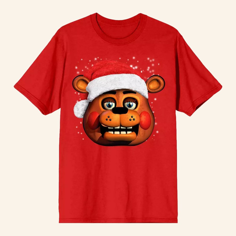 Five Nights At Freddy's Merch Five Nights At Freddy's Santa Freddy T-Shirt Xmas Gifts For Him - Gypsysystersgift