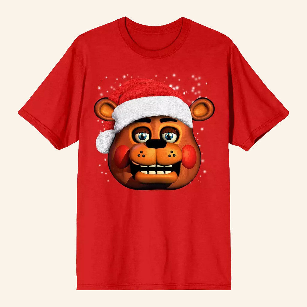 Five Nights At Freddy's Merch Five Nights At Freddy's Santa Freddy T-Shirt Xmas Gifts For Him - Gypsysystersgift