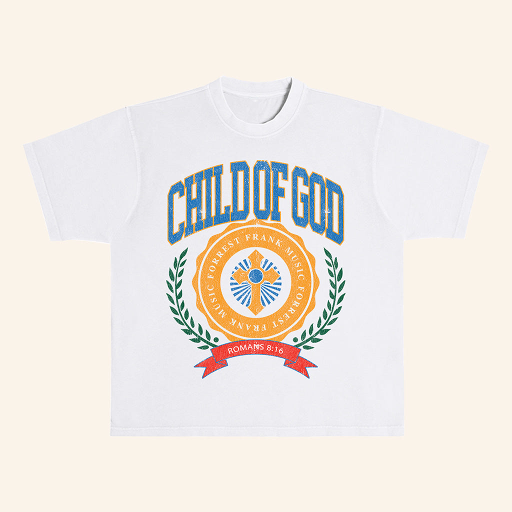 Forrest Frank Merch Child Of God Shirt COG Crest White T-Shirt Forrest Frank Tour Merch - GypsysystersGift