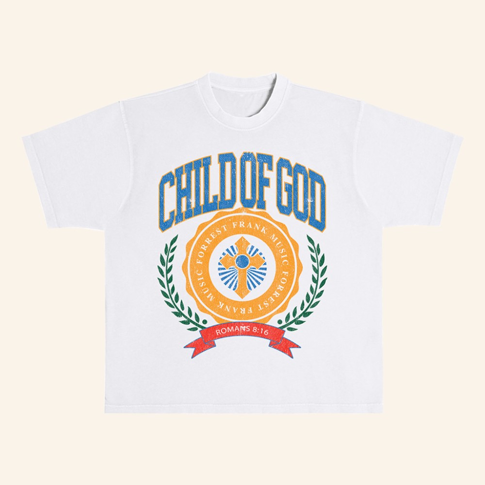 Forrest Frank Merch Child Of God Shirt COG Crest White T-Shirt Forrest Frank Tour Merch - GypsysystersGift