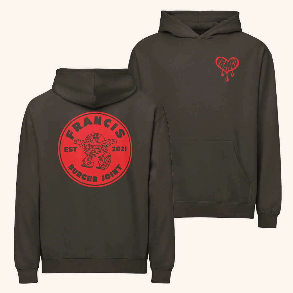 Francis Burger Joint Merch Francis Bleeding Heart Hoodie Gifts For Brothers - Gypsysystersgift