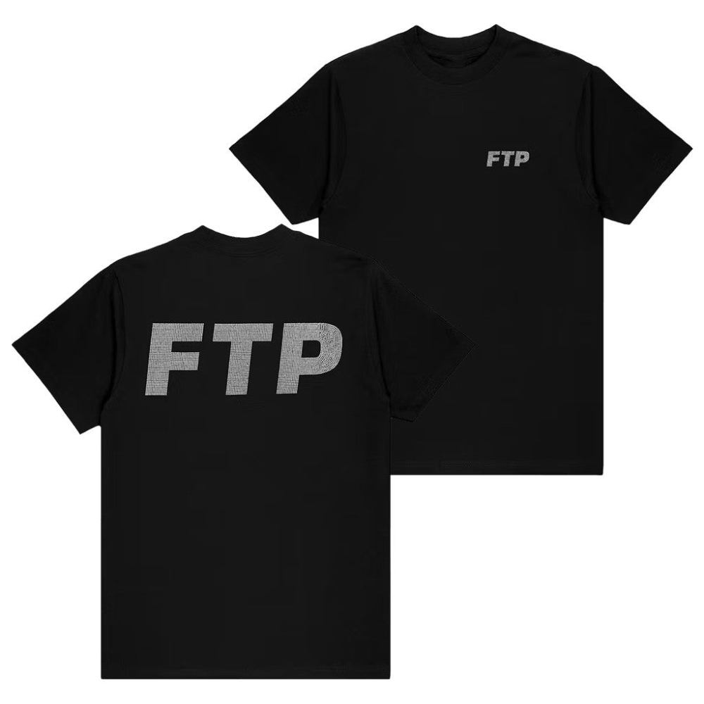 FTP Merch FTP Rhinestone Logo Black T-Shirt Gifts For Him - GypsysystersGift