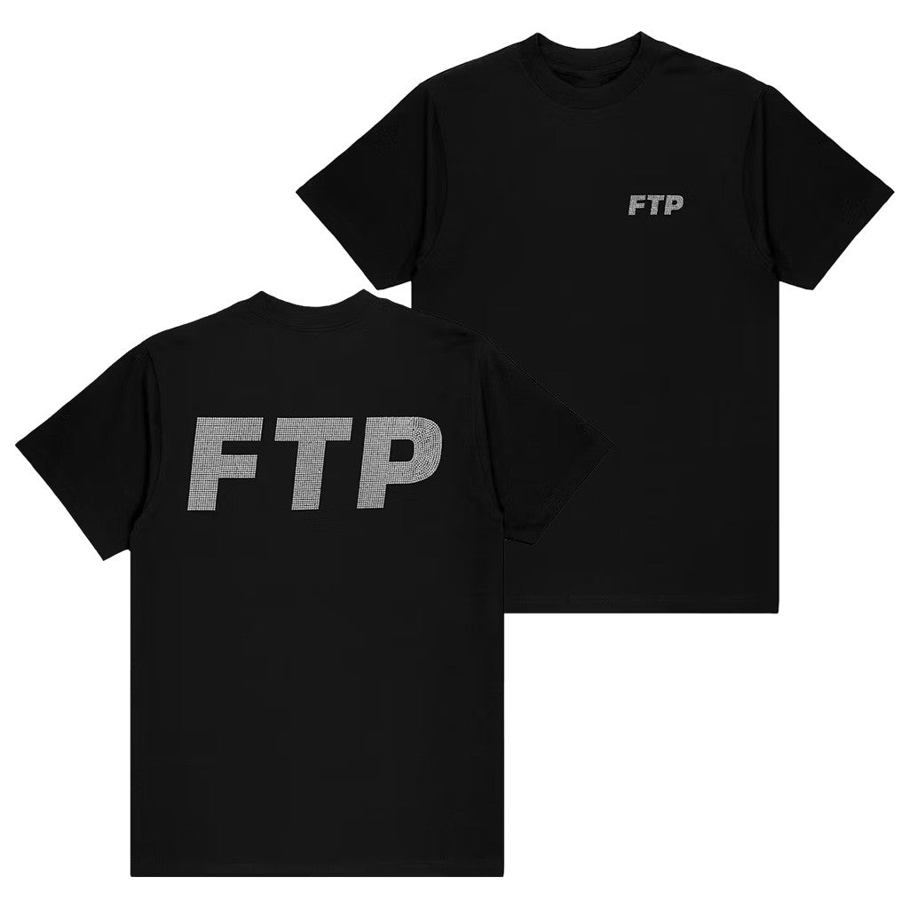 FTP Merch FTP Rhinestone Logo Black T-Shirt Gifts For Him - GypsysystersGift