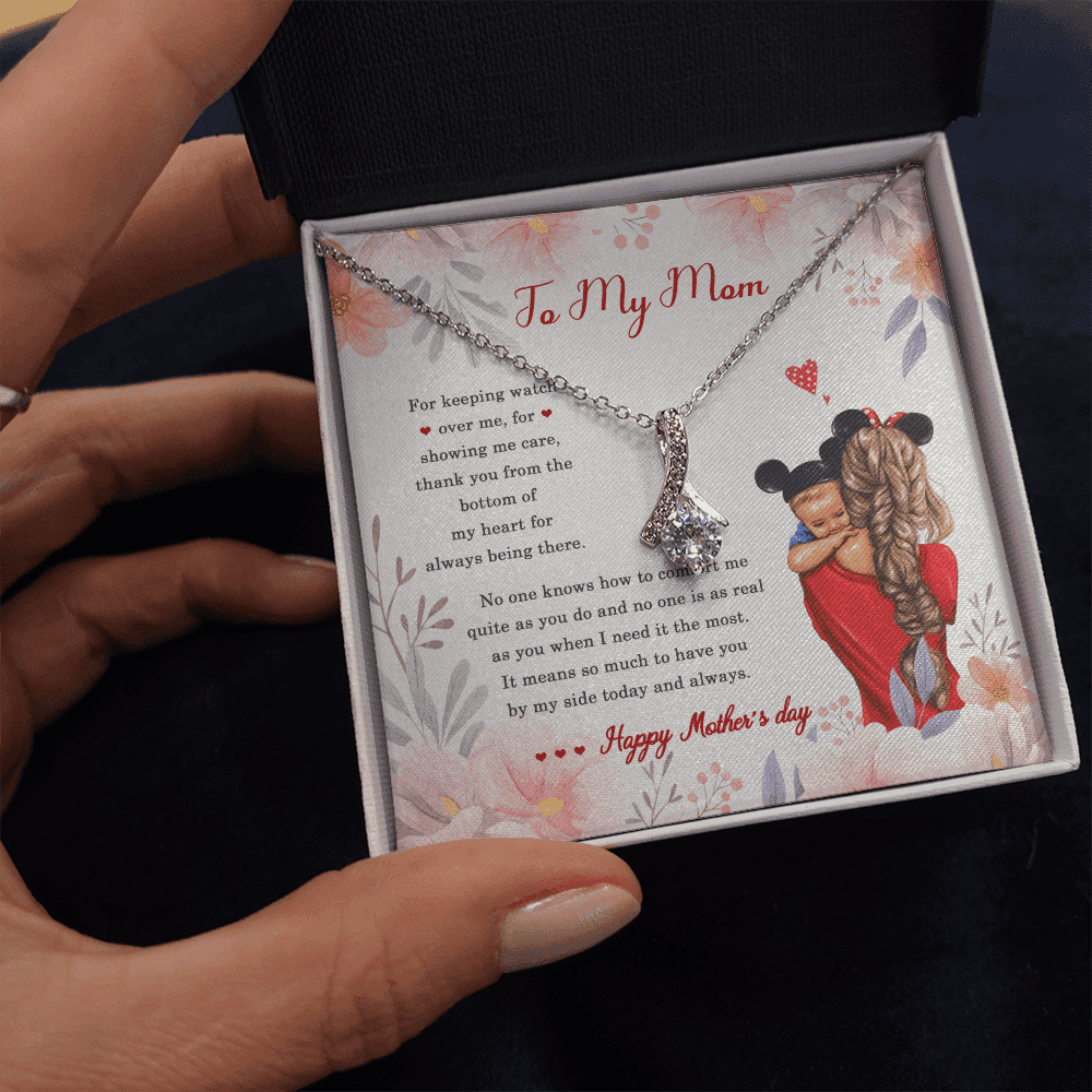 To My Mom It Means So Much To Have You By My Side Happy Mother's Day Alluring Beauty Necklace 