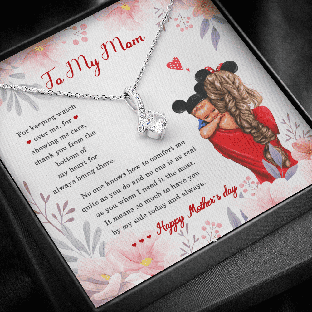 To My Mom It Means So Much To Have You By My Side Happy Mother's Day Alluring Beauty Necklace 