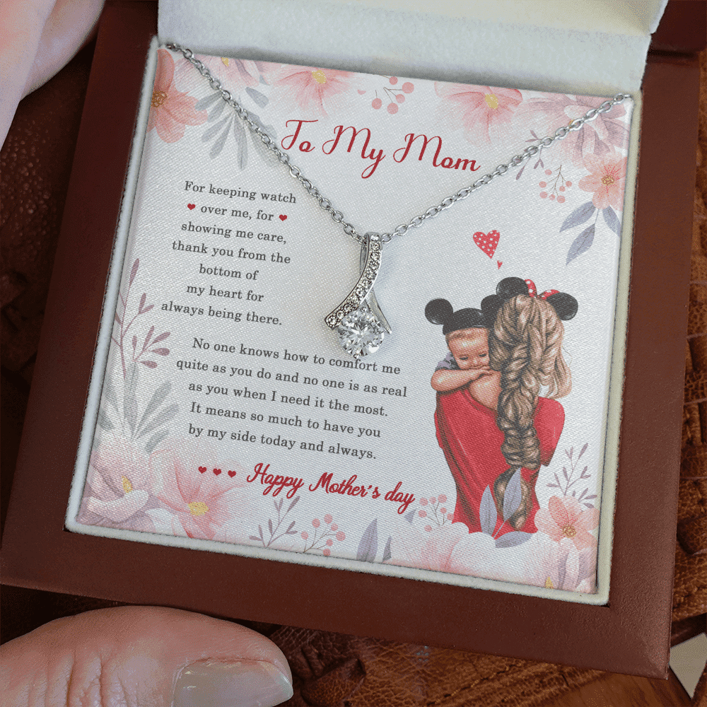 To My Mom It Means So Much To Have You By My Side Happy Mother's Day Alluring Beauty Necklace 