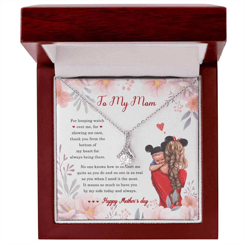 To My Mom It Means So Much To Have You By My Side Happy Mother's Day Alluring Beauty Necklace 