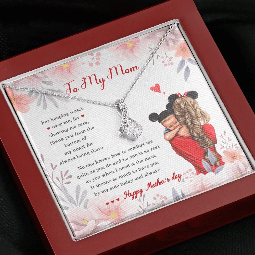To My Mom It Means So Much To Have You By My Side Happy Mother's Day Alluring Beauty Necklace 