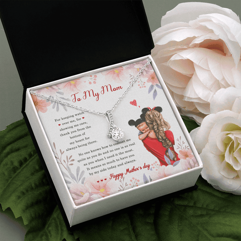 To My Mom It Means So Much To Have You By My Side Happy Mother's Day Alluring Beauty Necklace 