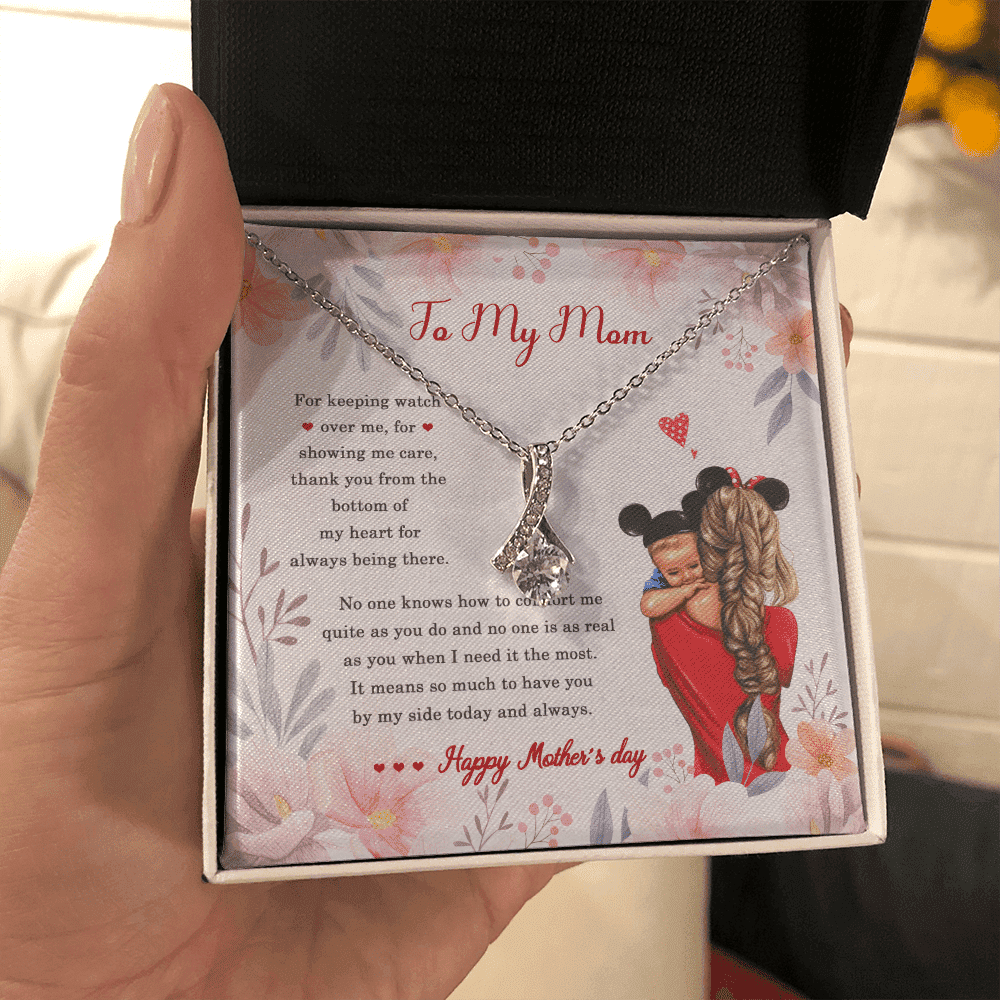 To My Mom It Means So Much To Have You By My Side Happy Mother's Day Alluring Beauty Necklace 