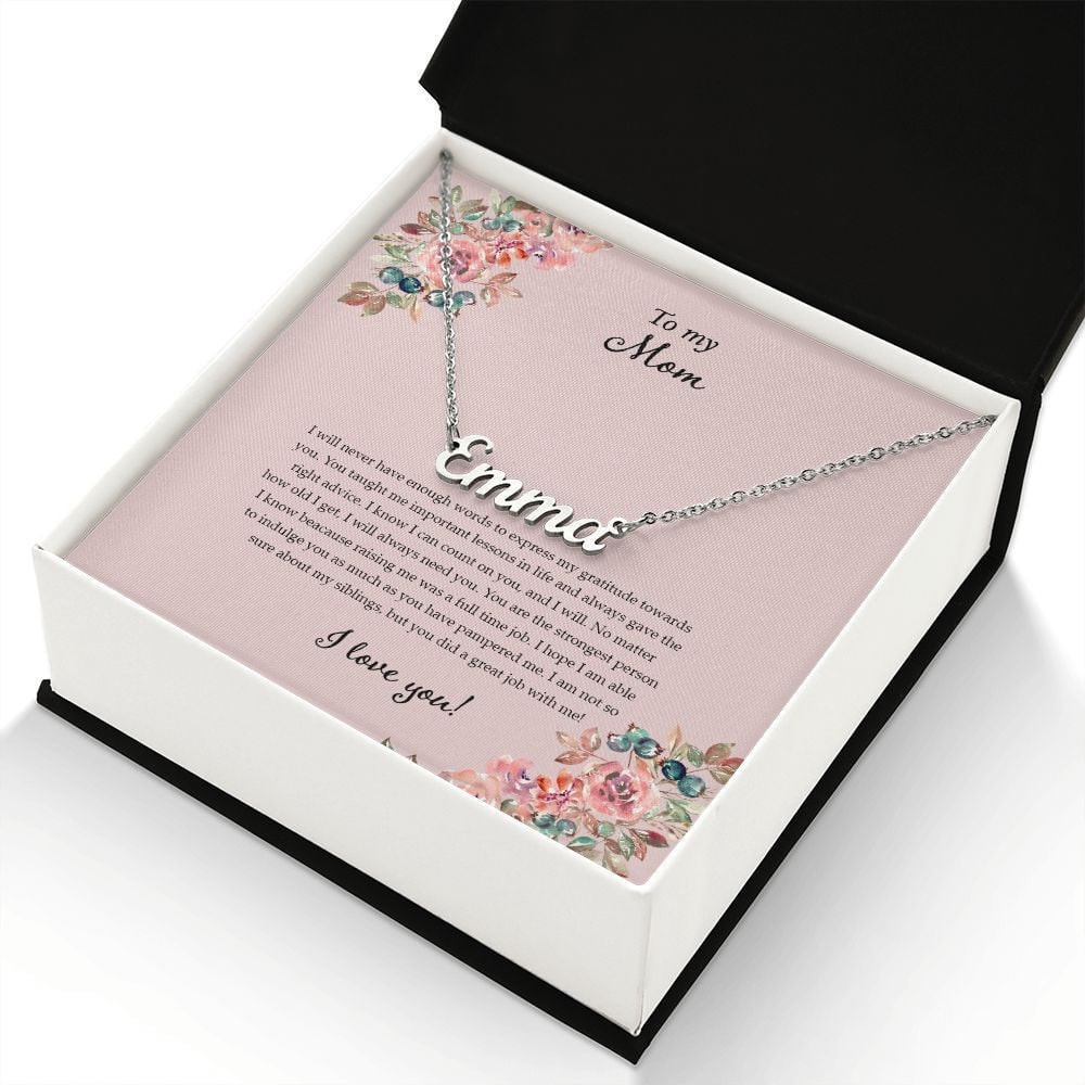 Gift For Mom My Endless Love For You Personalized Name Necklace