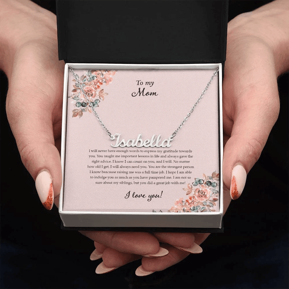 Gift For Mom My Endless Love For You Personalized Name Necklace