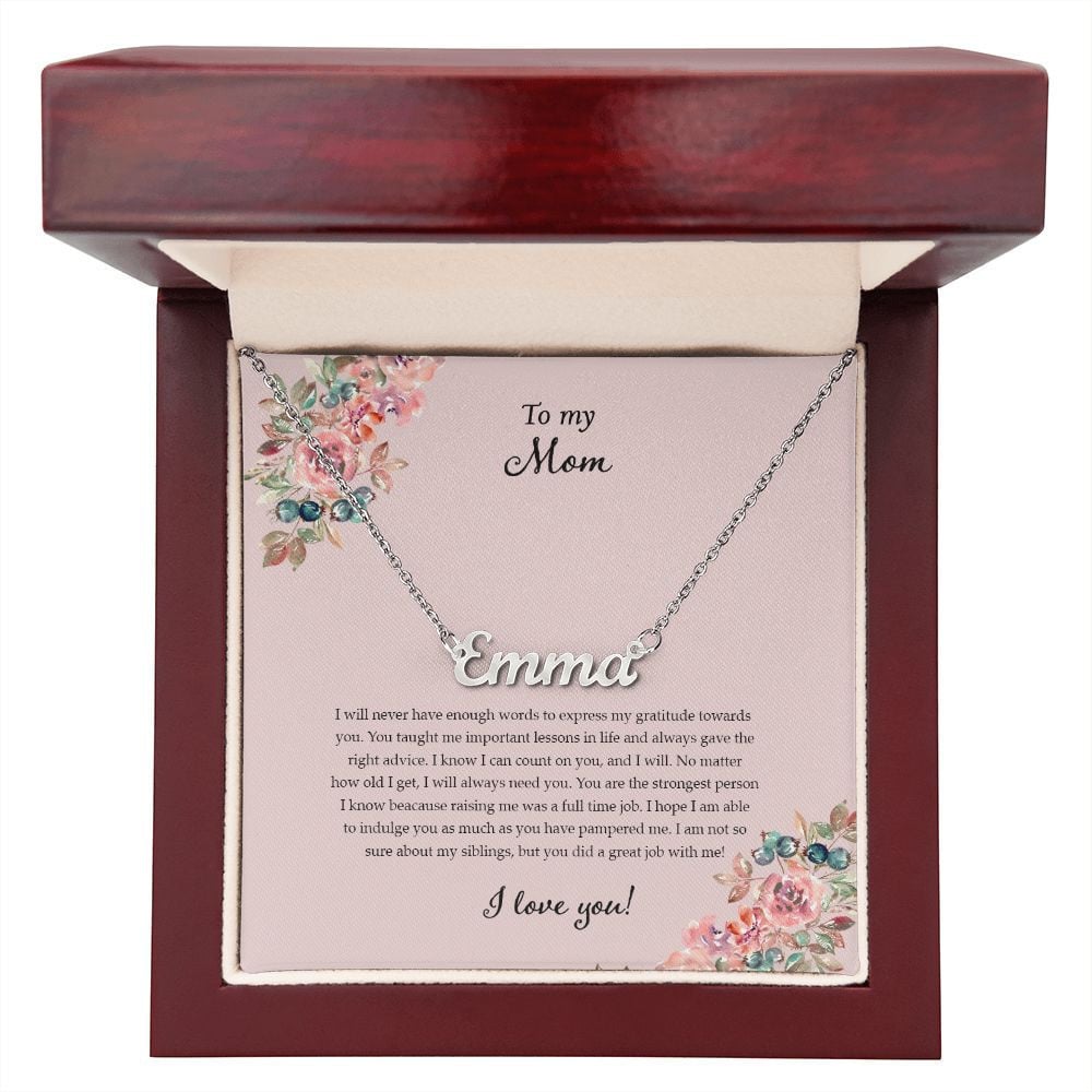 Gift For Mom My Endless Love For You Personalized Name Necklace