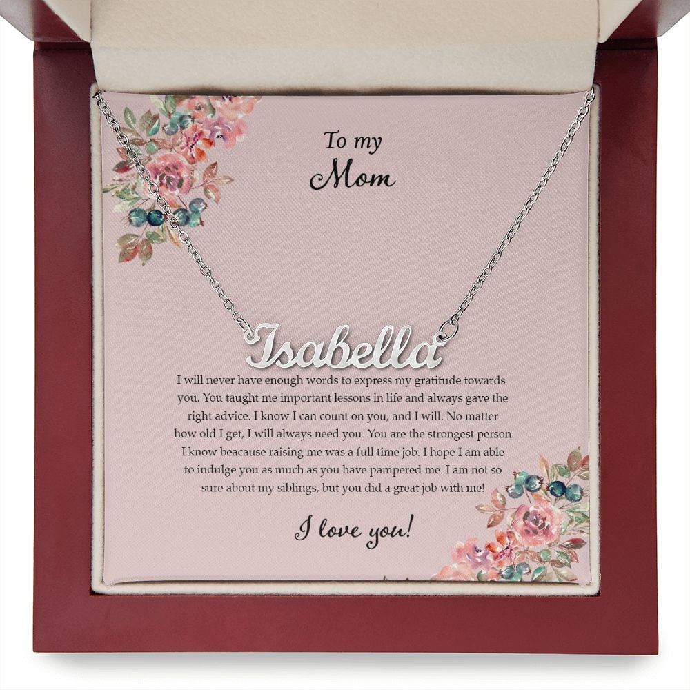 Gift For Mom My Endless Love For You Personalized Name Necklace