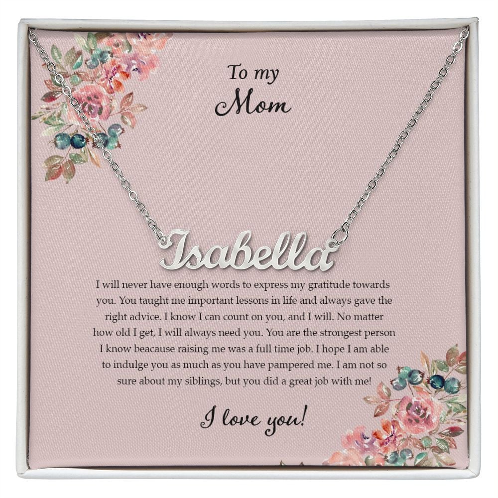 Gift For Mom My Endless Love For You Personalized Name Necklace