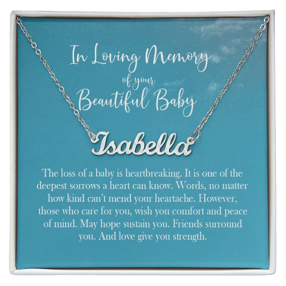 Mom Necklace Loss Of Baby Necklace Gift, Infant Loss Gifts Personalized Name Necklace