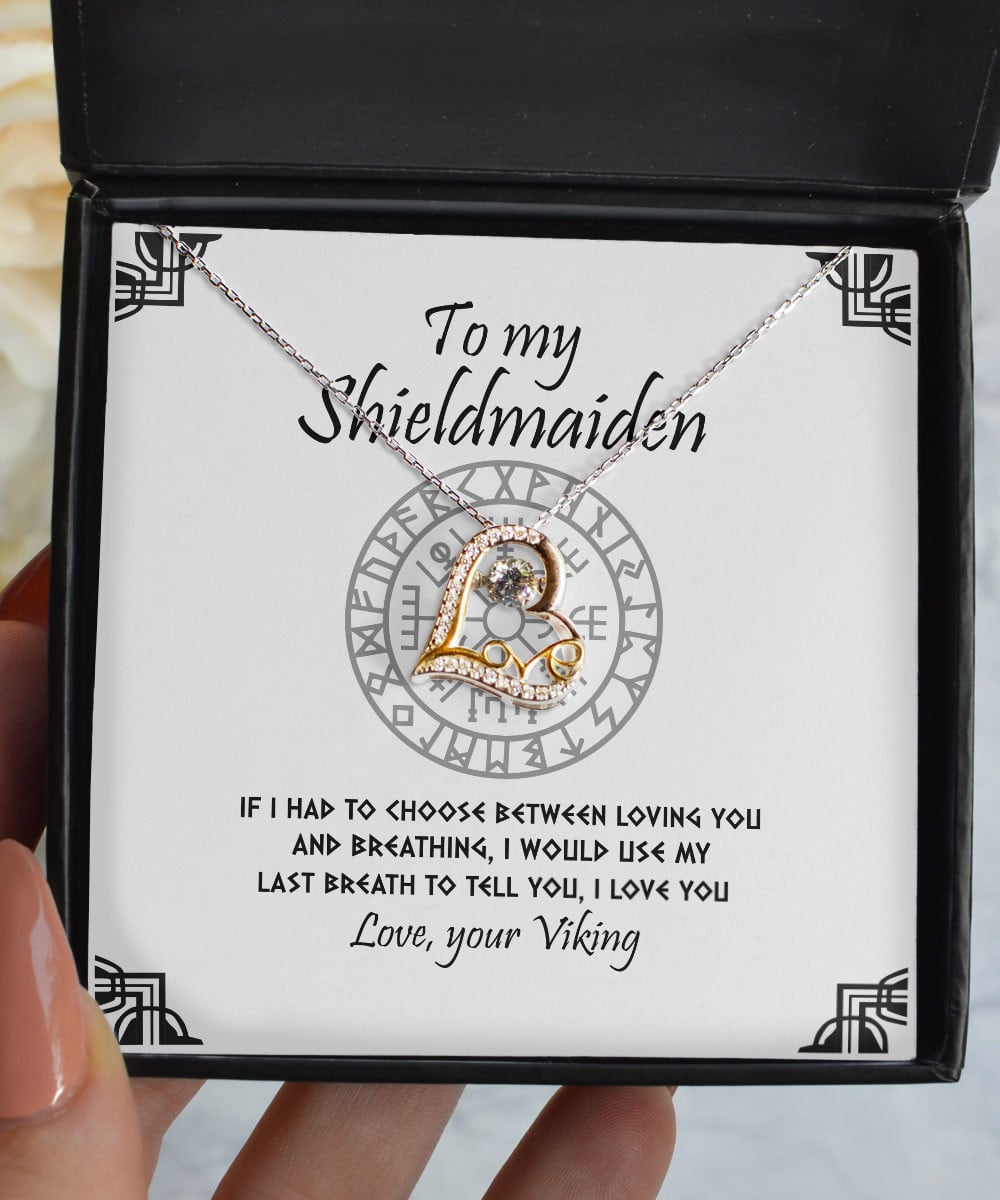 Wife Necklace Last Breath To Tell I Love You Gift For Shieldmaiden From Viking Love Dancing Necklace 