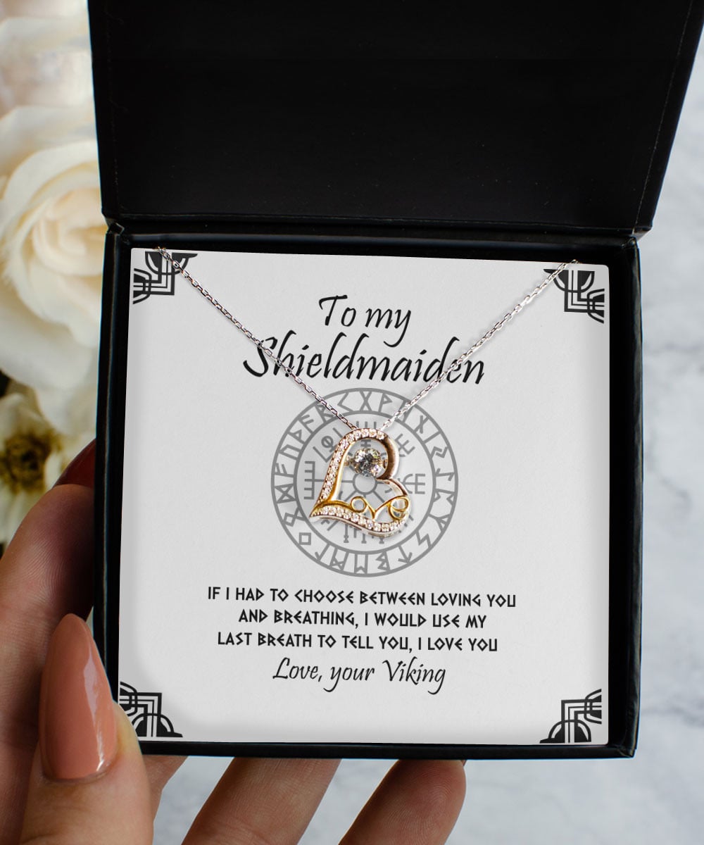 Wife Necklace Last Breath To Tell I Love You Gift For Shieldmaiden From Viking Love Dancing Necklace 