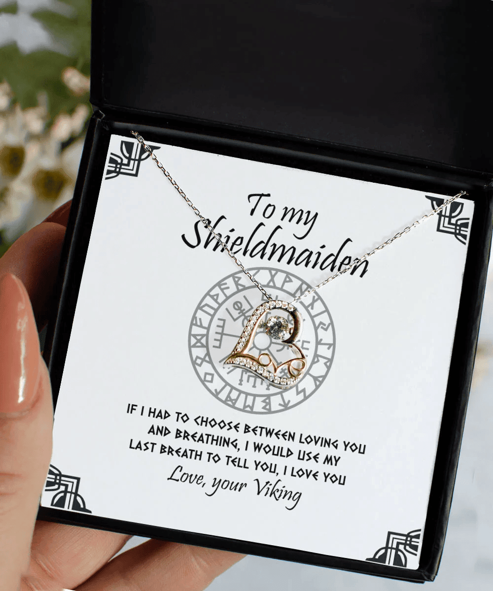 Wife Necklace Last Breath To Tell I Love You Gift For Shieldmaiden From Viking Love Dancing Necklace 