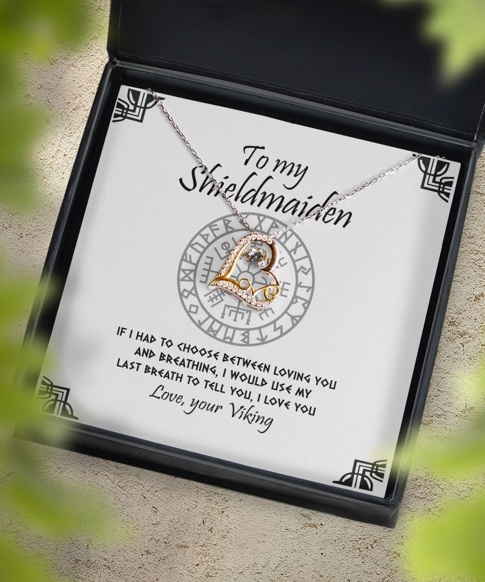 Wife Necklace Last Breath To Tell I Love You Gift For Shieldmaiden From Viking Love Dancing Necklace 