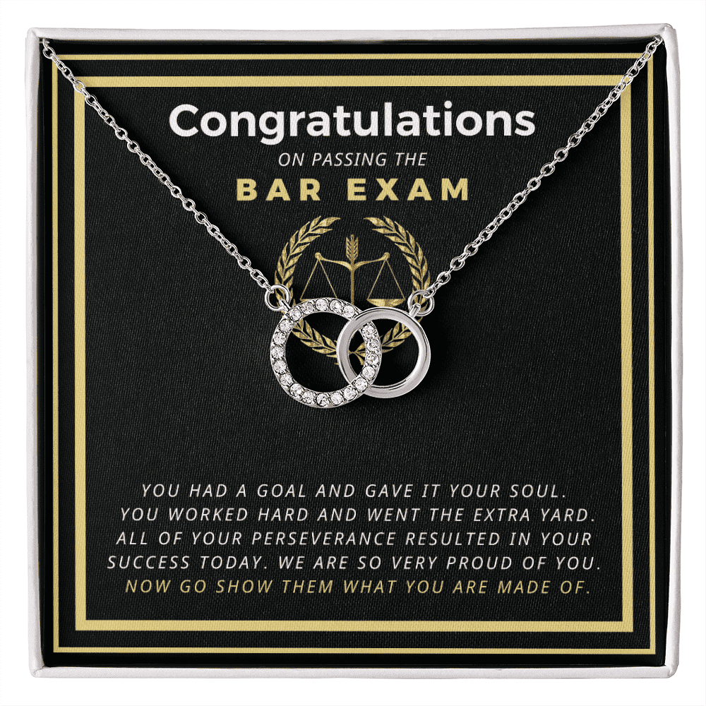 Law Graduation Passing The Bar Exam Present Perfect Pair Necklace Gift For Him 