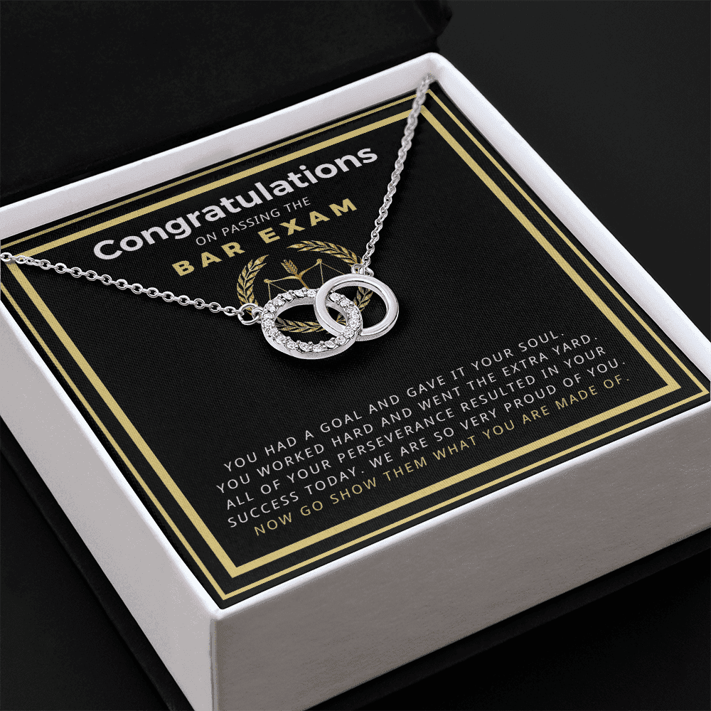Law Graduation Passing The Bar Exam Present Perfect Pair Necklace Gift For Him 