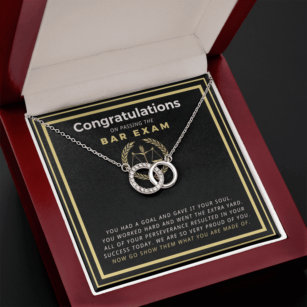 Law Graduation Passing The Bar Exam Present Perfect Pair Necklace Gift For Him 