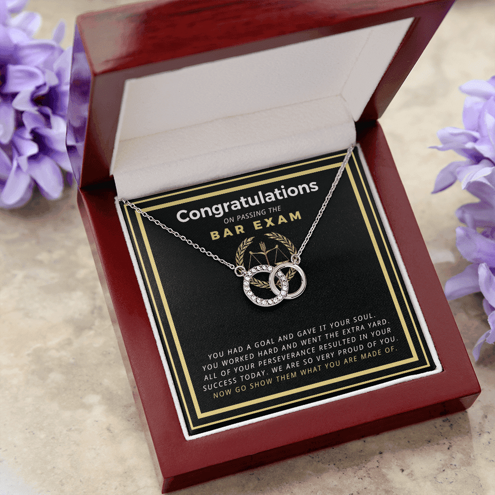 Law Graduation Passing The Bar Exam Present Perfect Pair Necklace Gift For Him 