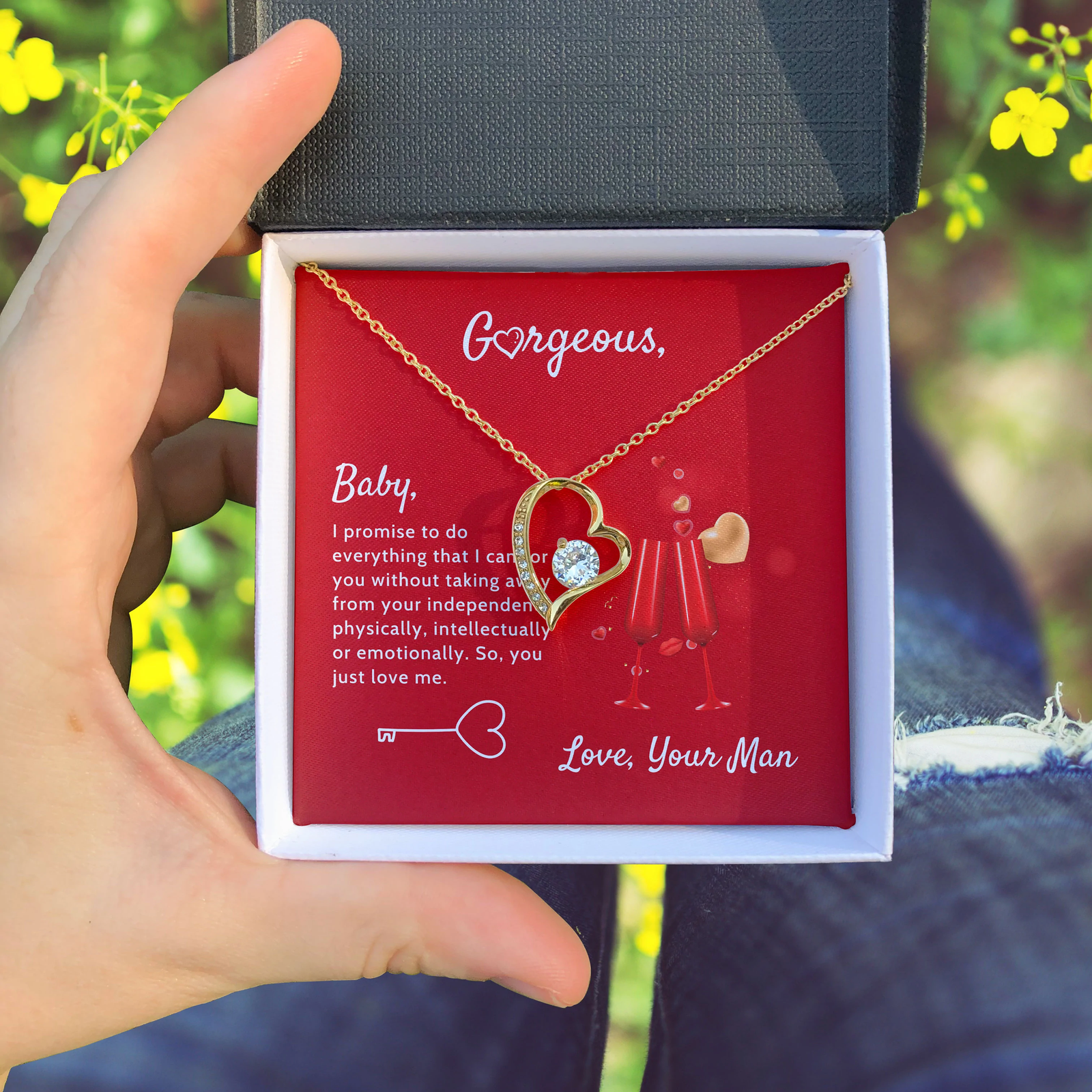 To Gorgeous I Promise To Do Everything I Can Forever Love Necklace