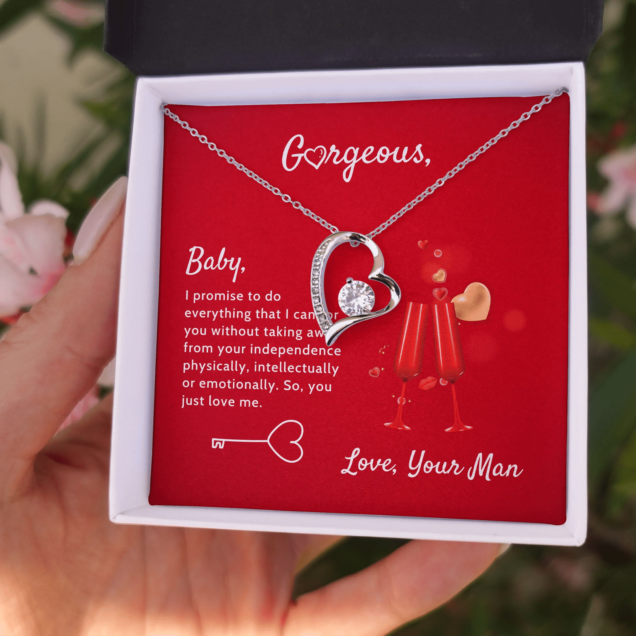To Gorgeous I Promise To Do Everything I Can Forever Love Necklace