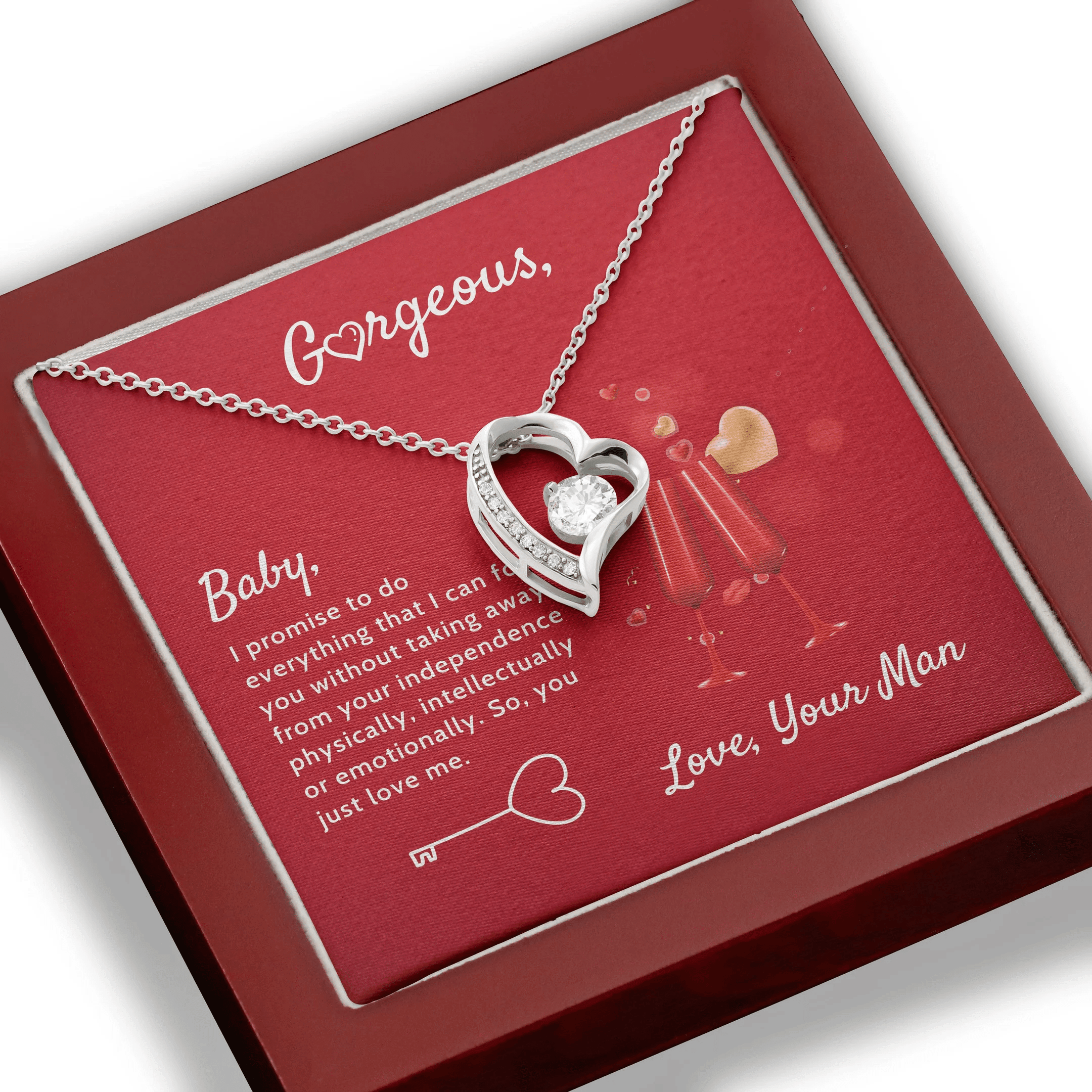 To Gorgeous I Promise To Do Everything I Can Forever Love Necklace