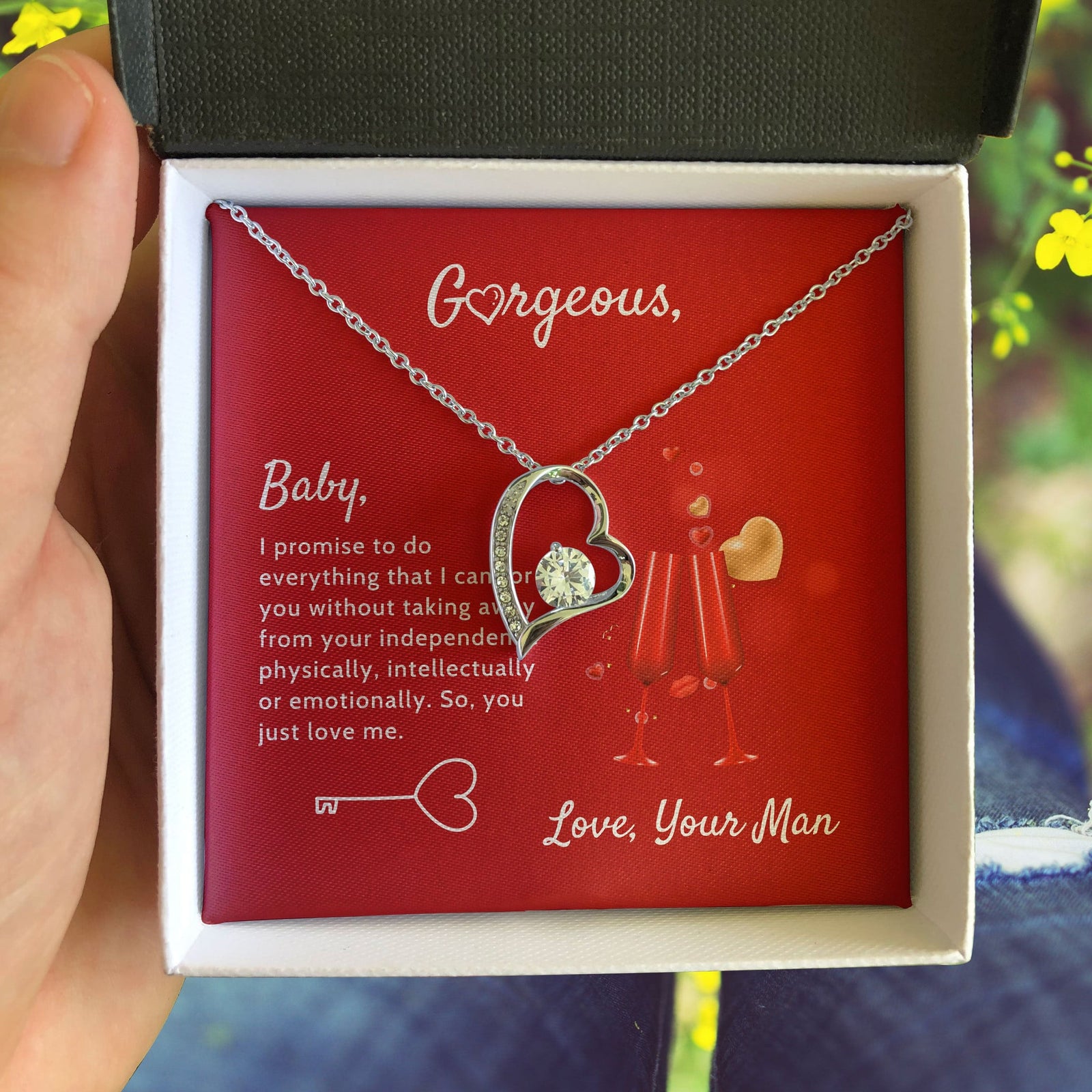 To Gorgeous I Promise To Do Everything I Can Forever Love Necklace