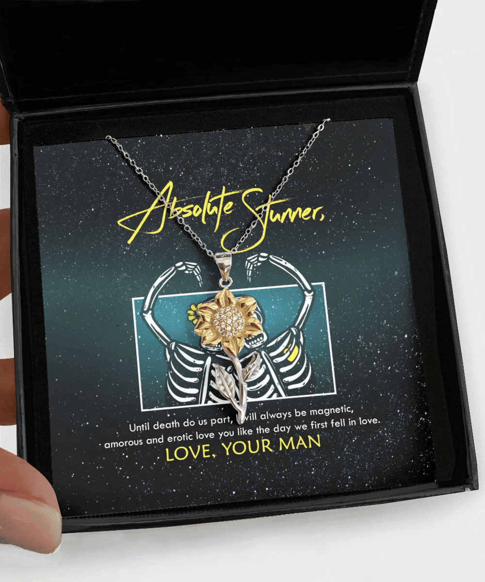 To Absolute Stunner Until Death Do Us Part Sunflower Pendant Necklace