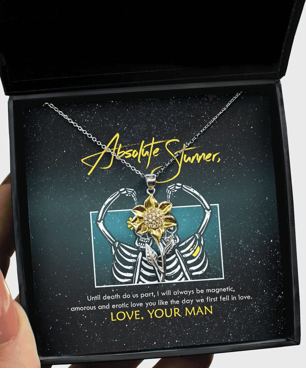 To Absolute Stunner Until Death Do Us Part Sunflower Pendant Necklace